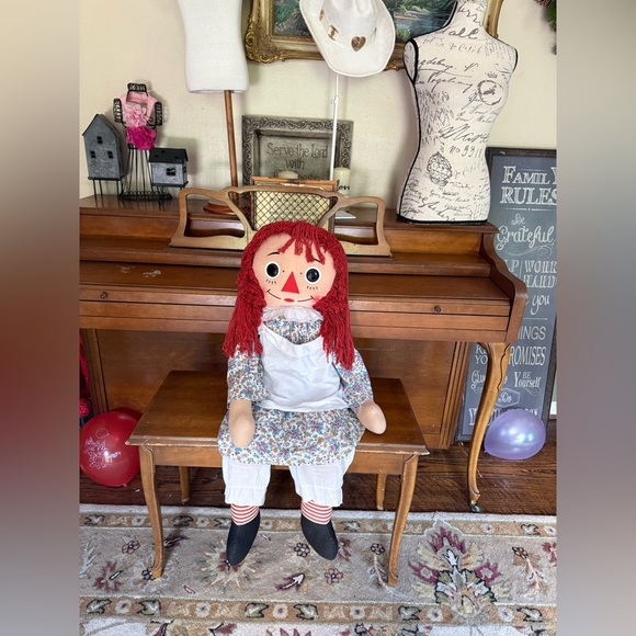 Rare Vintage 1960's XL Annabelle The Original Knickerbocker Raggedy Ann Doll - Picture 5 of 13